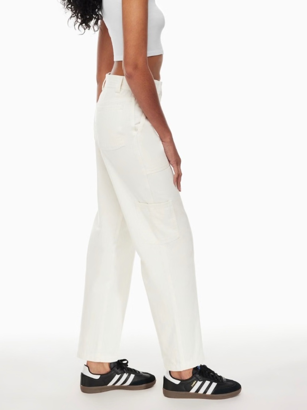 Aritzia Sunday Best white Oscar cargo carpenter straight leg pants 2 - Picture 1 of 13
